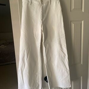Zara White Flare Wide-Leg Jeans